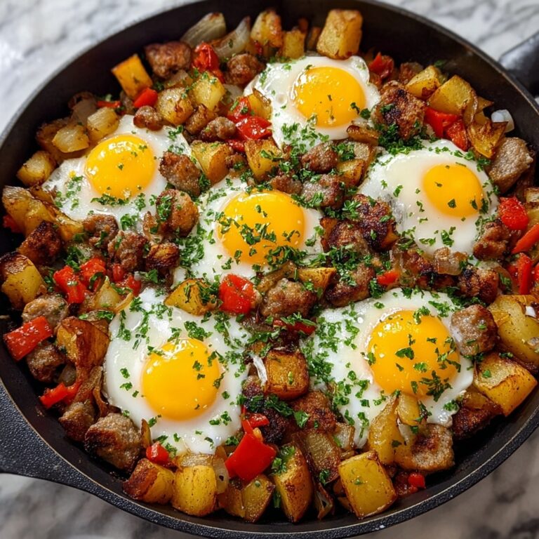 Breakfast Hash with Potatoes, Sausage & Eggs Recipe