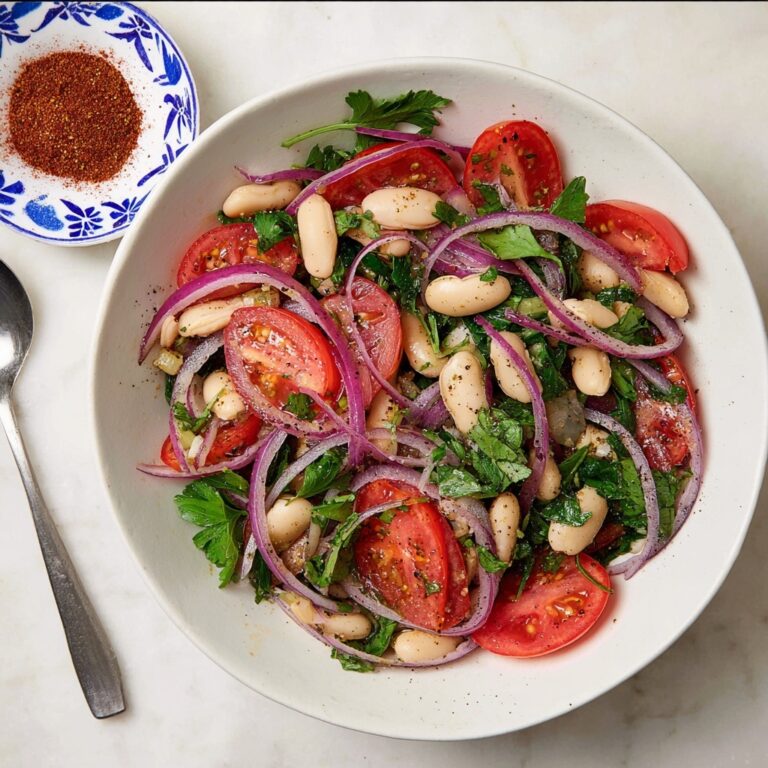 10-Minute Turkish White Bean Salad (Piyaz) Recipe