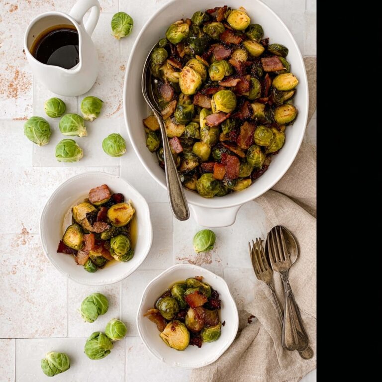 Balsamic Roasted Brussels Sprouts with Bacon Recipe