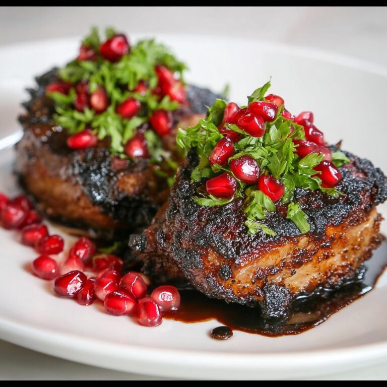 Pomegranate Glazed Lamb Loin Chops Recipe