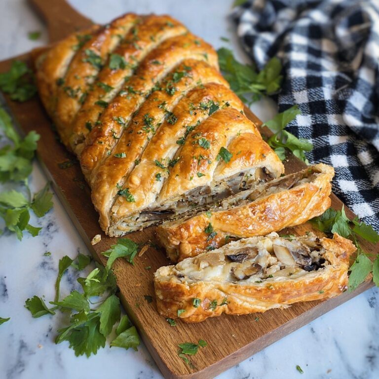 Creamy Mushroom Puff Pastry Braid Recipe