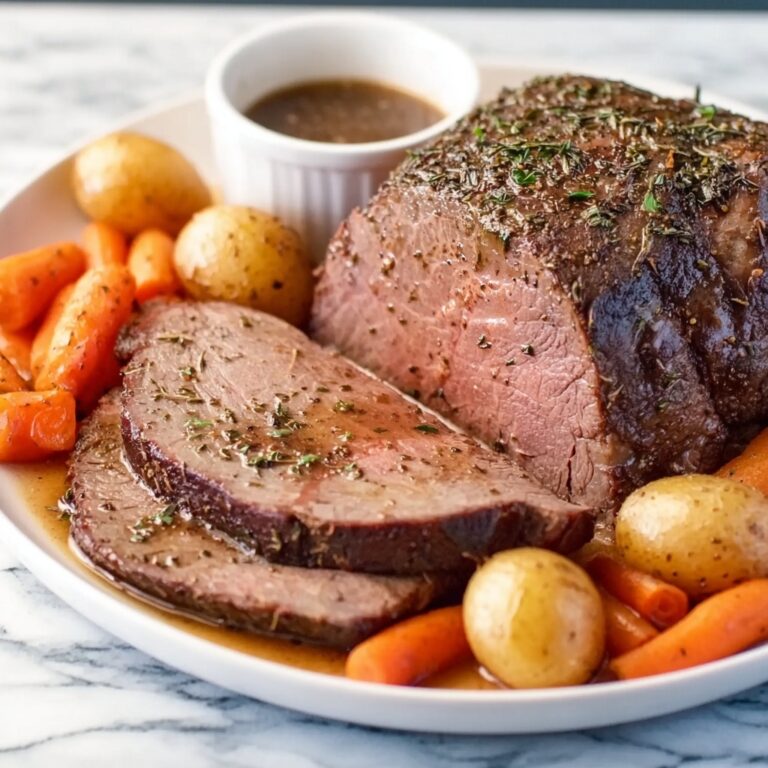 Dutch Oven Pot Roast Beef with French Onion Gravy Recipe