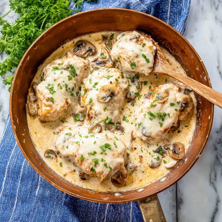 Easy Cream Cheese Chicken with Mushrooms and Mozzarella Recipe