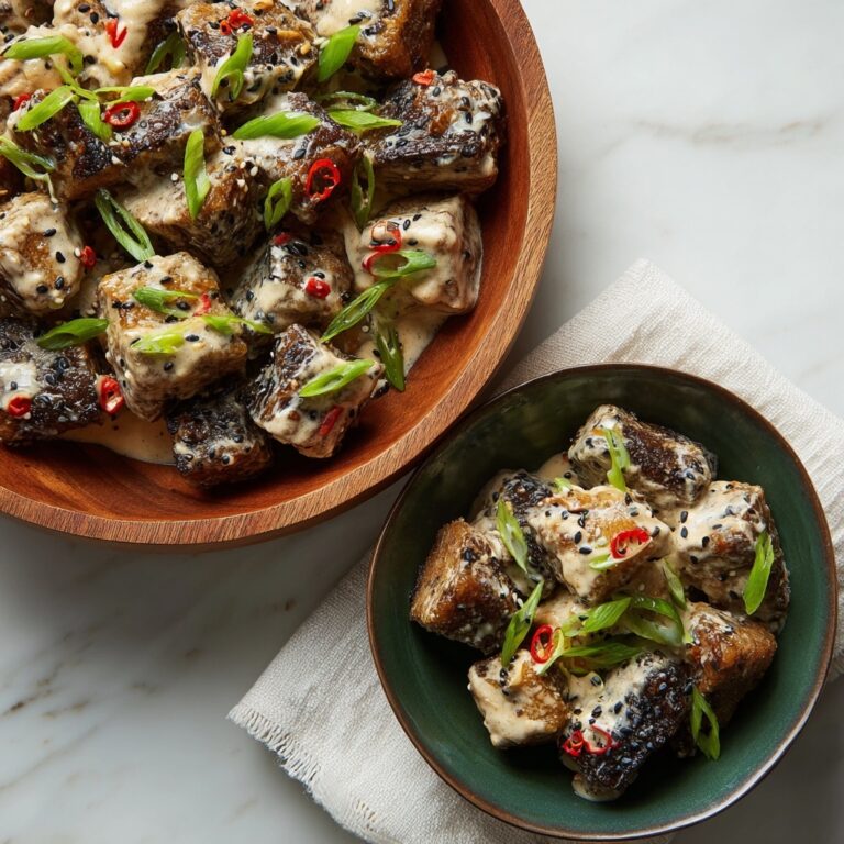 Crispy Smashed Jersey Royal Potatoes with Chilli Crisp Tahini Dressing Recipe