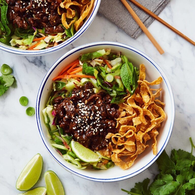 Teriyaki Chicken Wonton Taco Bowls Recipe