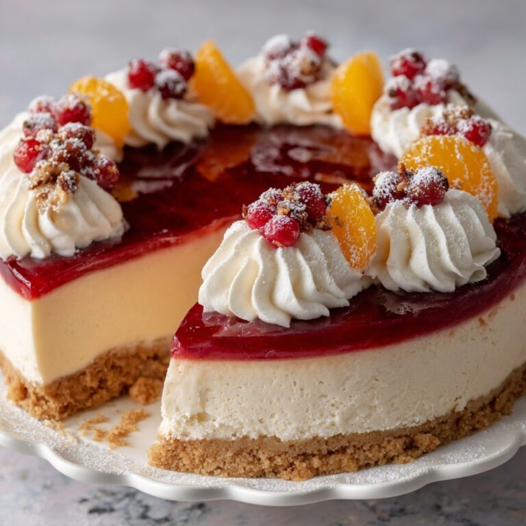 No Bake Cranberry Orange Cheesecake Recipe