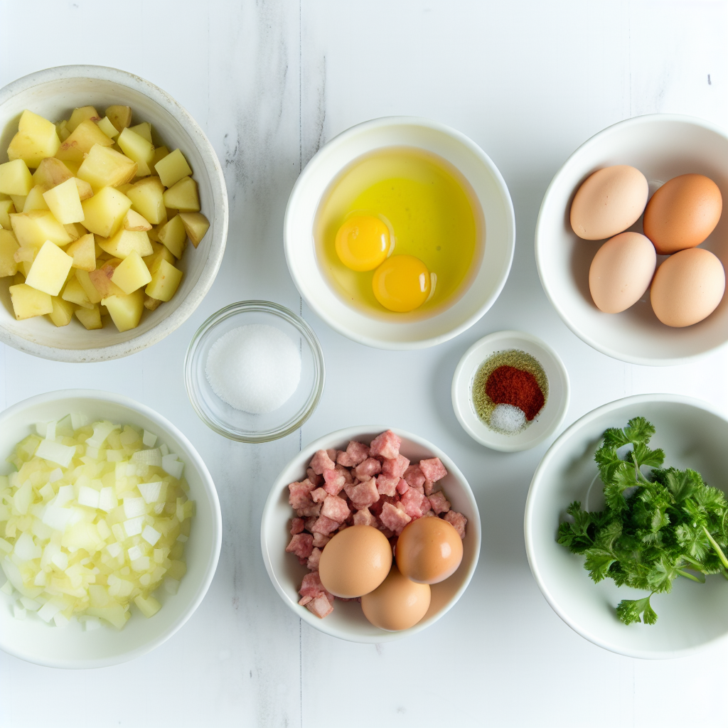 Breakfast Hash with Potatoes, Sausage & Eggs Recipe - Recipe Image