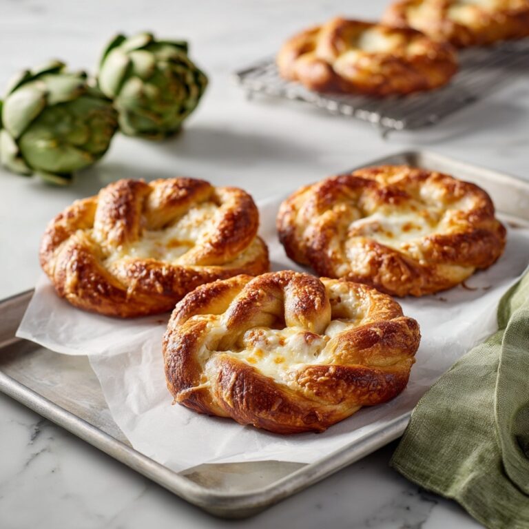 Artichoke Dip Stuffed Pretzels Recipe