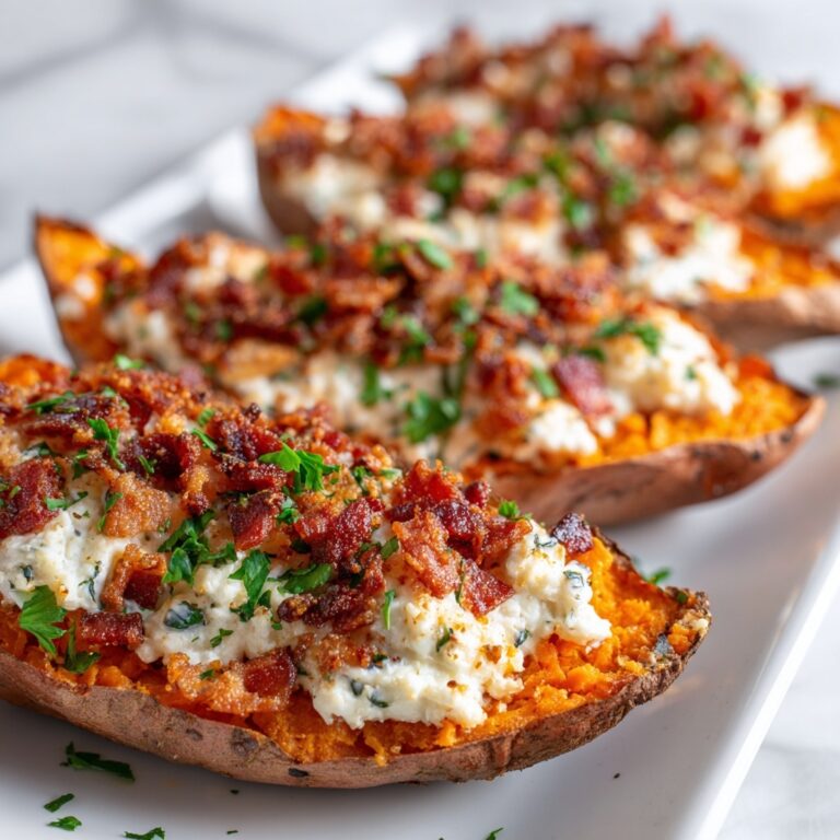 Sweet Potatoes Stuffed with Orange Zest Ricotta & Almonds Recipe