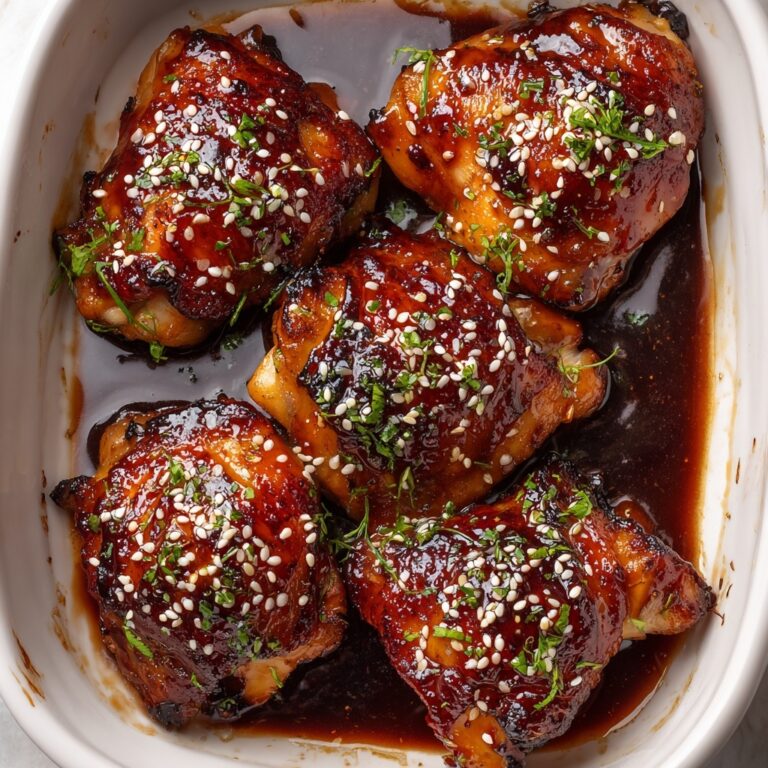 Baked Honey Garlic Chicken Thighs Recipe