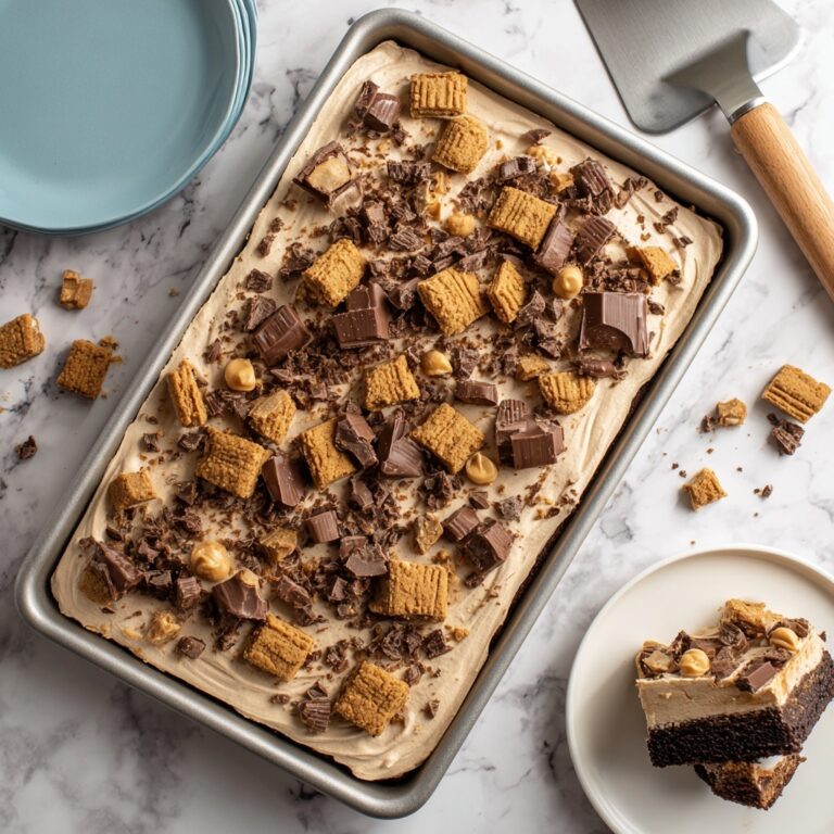 Chocolate Peanut Butter Poke Cake Recipe