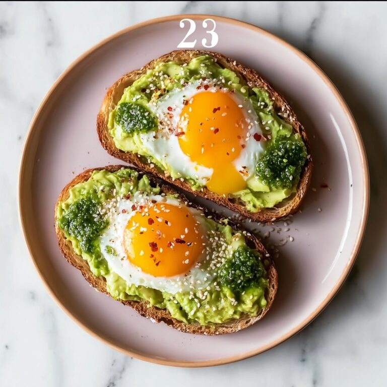 Jammy Egg, Avocado & Pesto Toast Recipe