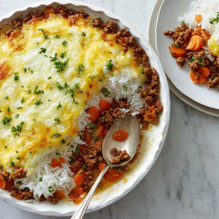 Cheesy Beef & Rice Casserole Recipe