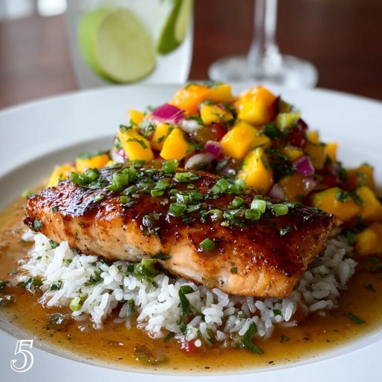 Honey Lime Chicken & Mango Jasmine Rice Stack Recipe