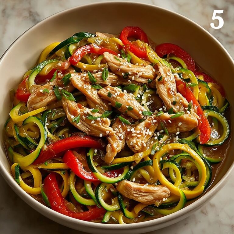 Garlic Chicken Zucchini Noodles for a Flavorful Weeknight Boost Recipe