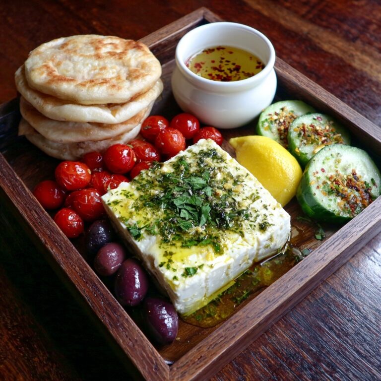 Greek Feta Mezze Platter with Chili Honey Drizzle: Ultimate 10-Minute Crowd-Pleaser Recipe