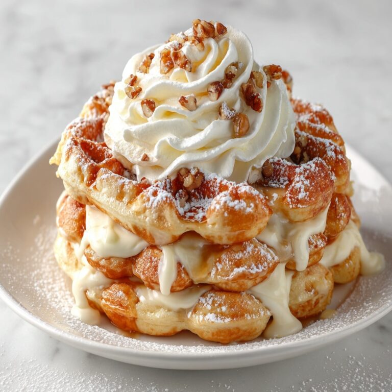 Cinnamon Roll Waffles with Cream Cheese Frosting Recipe
