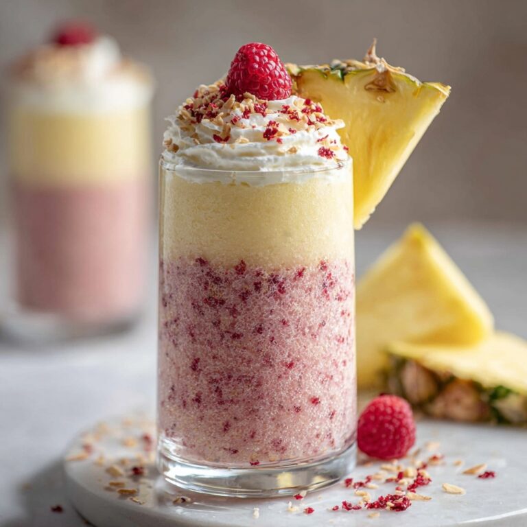 Raspberry Colada Twist: Refreshing Non-Alcoholic Pineapple Raspberry Shake Recipe
