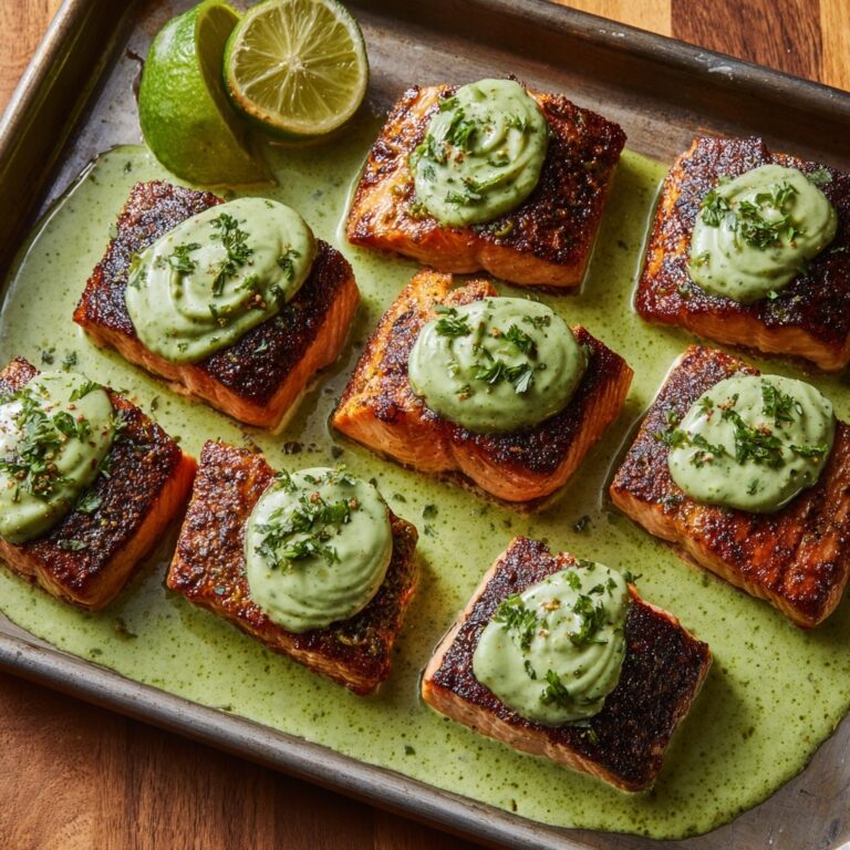 Cajun Salmon with Avocado Lime Sauce Recipe