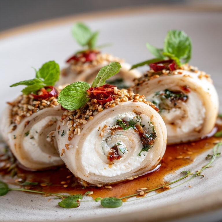 Oven Fried Feta Rolls with Chili Honey Recipe