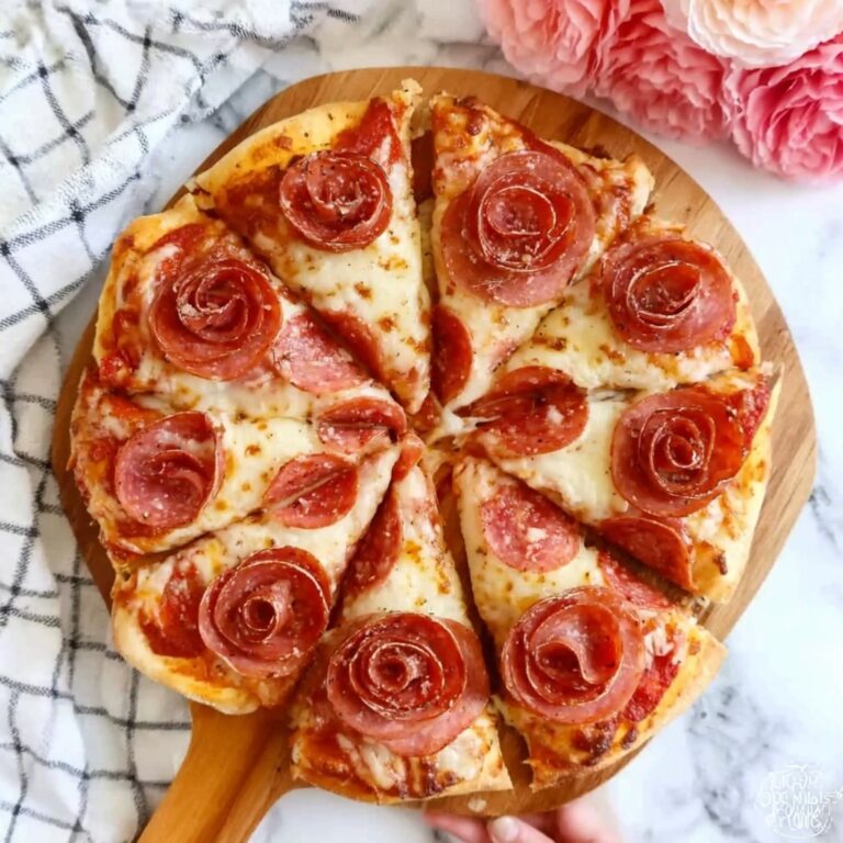 Heart Shaped Pizza Roses Recipe