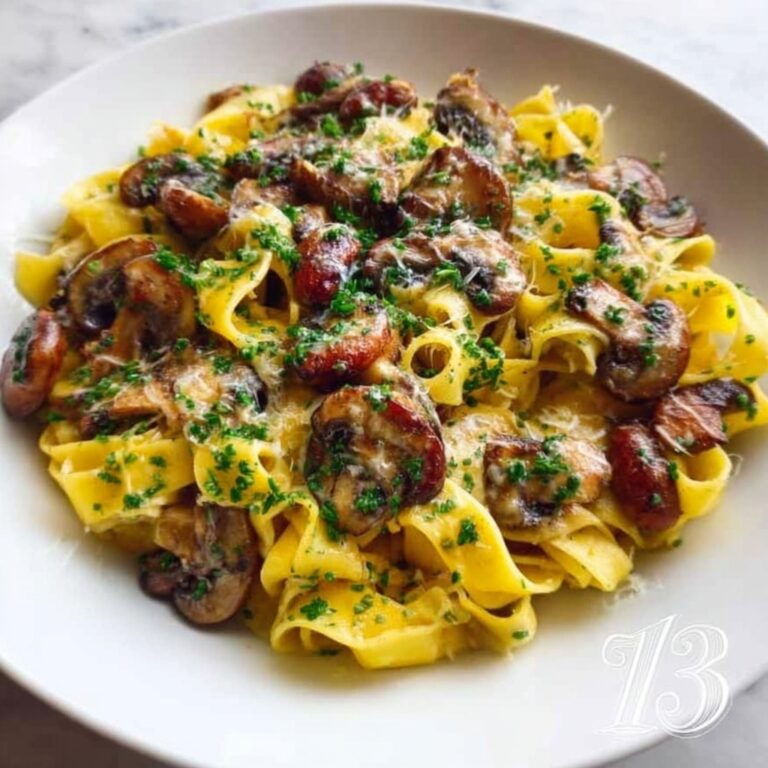 Savor Fresh Tagliatelle with Miso Pesto & Garlic Mushrooms Recipe