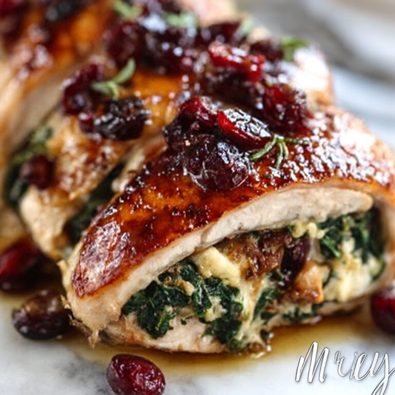 Cranberry Spinach Stuffed Chicken Recipe