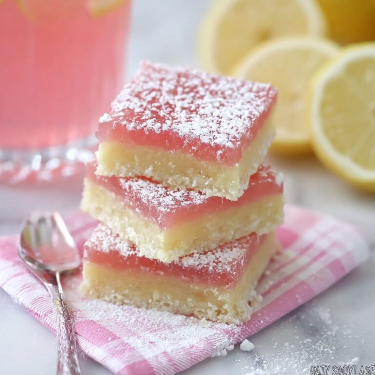 Hibiscus Lemon Shortbread Bars Recipe