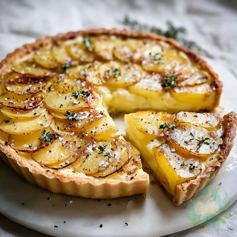 Delicious New Potato, Shallot & Manouri Tart Recipe