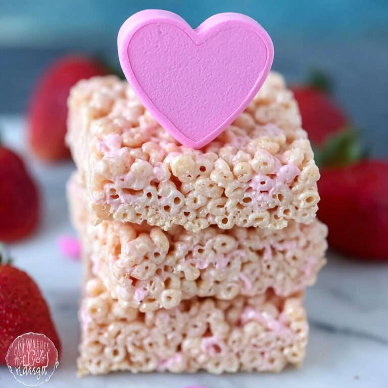 Sweet Strawberry Valentine Rice Krispie Treats Recipe