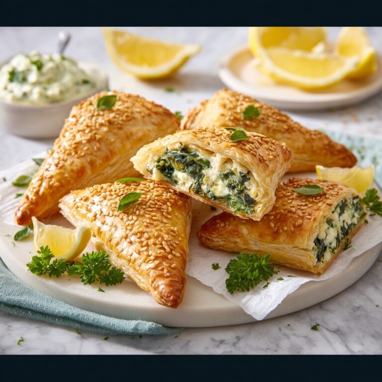 Feta and Spinach Stuffed Puff Pastry Recipe