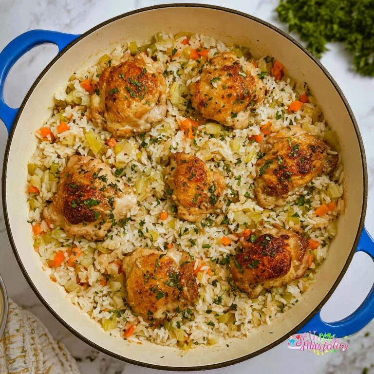 One Pan Chicken and Rice Bake Recipe