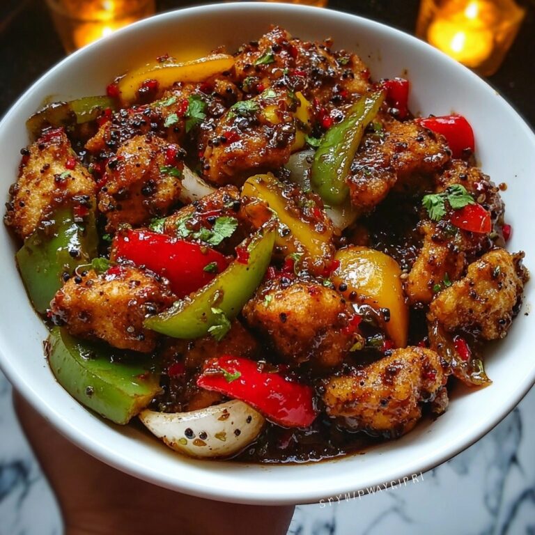 Sizzling Black Pepper Chicken with Crisp Veggies Recipe