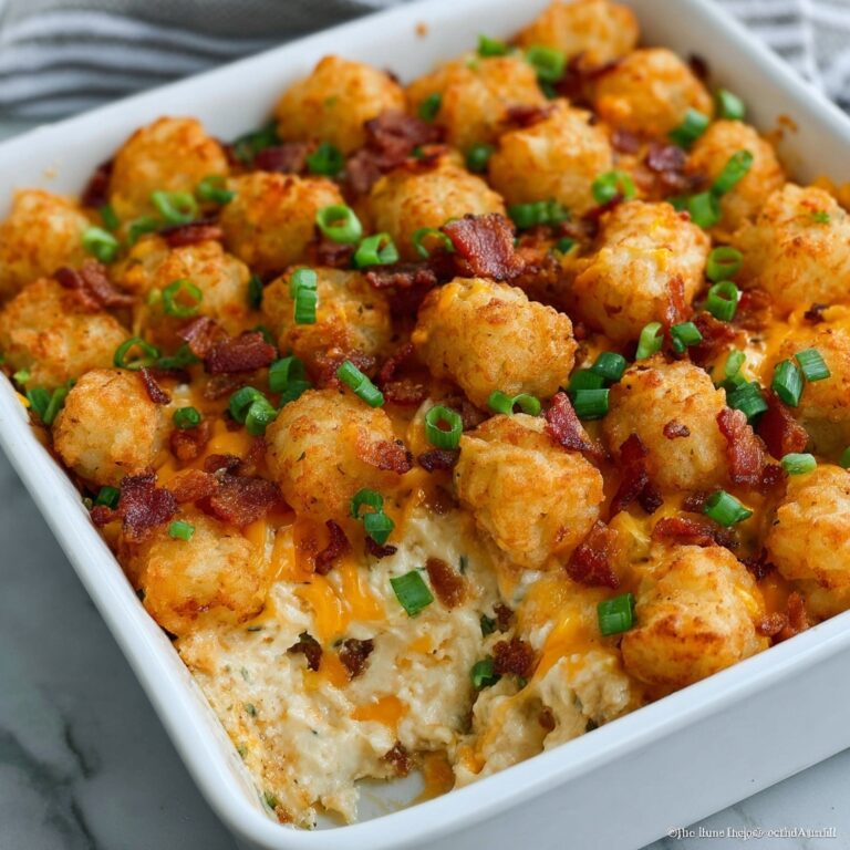 Chicken Bacon Ranch Tater Tot Casserole Recipe