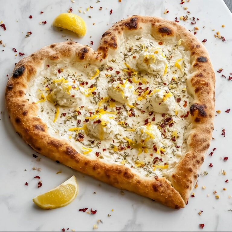 Garlic Bread Crust White Pizza with Lemon Zest and Arugula Recipe
