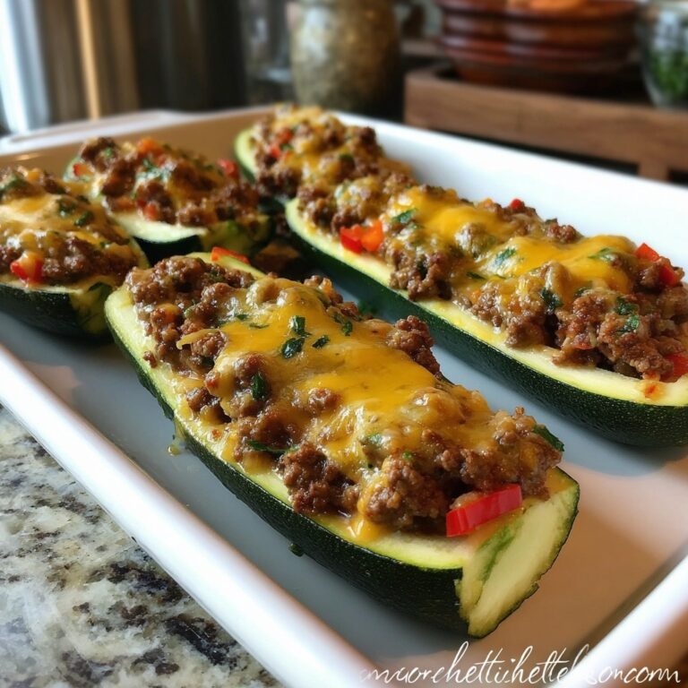 Ground Beef Zucchini Boats Recipe