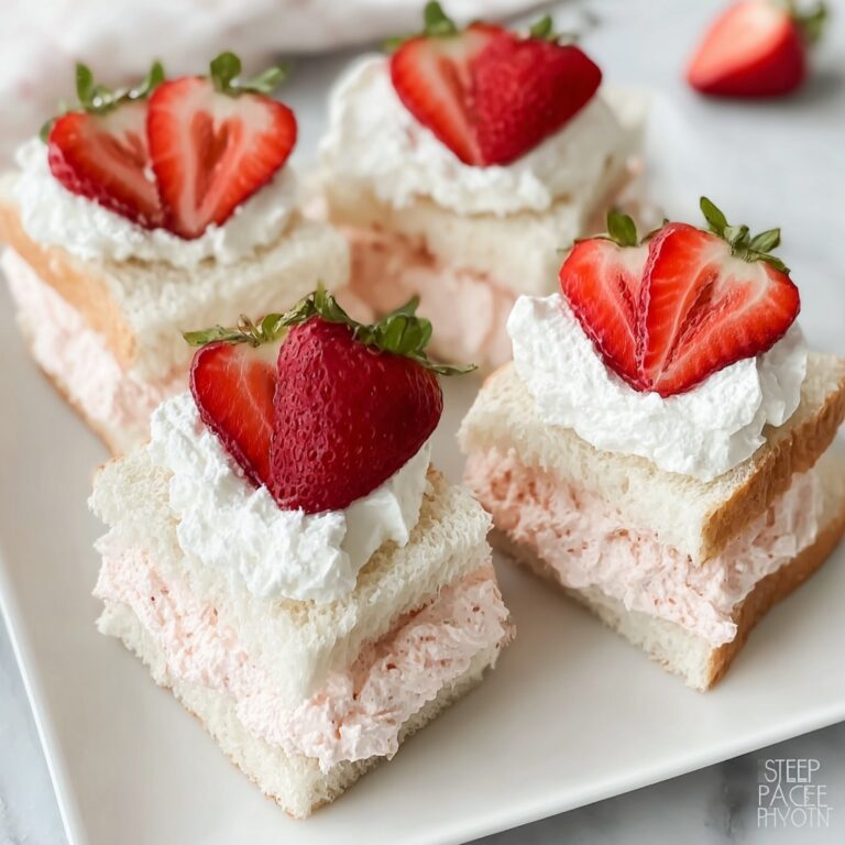 Strawberry Tea Sandwiches with Cream Cheese and Fresh Fruit Recipe