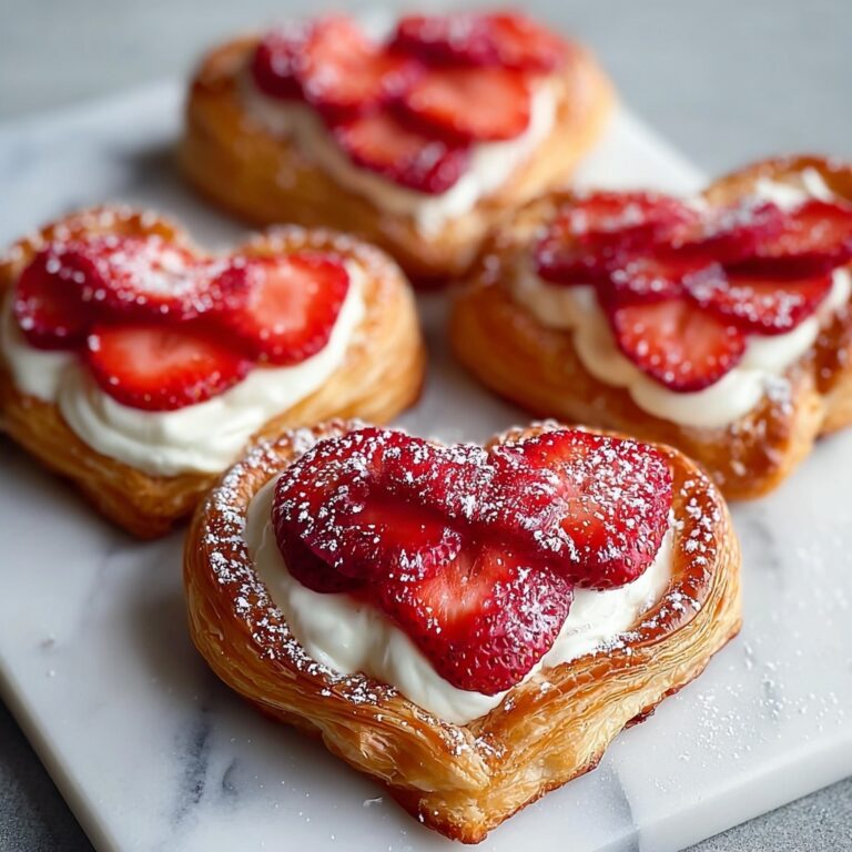 Strawberry Cream Cheese Heart Danishes Recipe