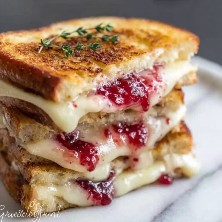 Sweet and Savory Brie, Apple & Cranberry Grilled Cheese Recipe