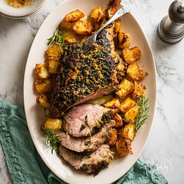 Roast Leg of Lamb with Garlic and Herbs Recipe