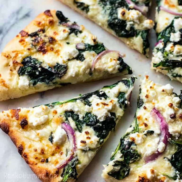 Tasty Spinach and Feta Flatbread Pizza Recipe