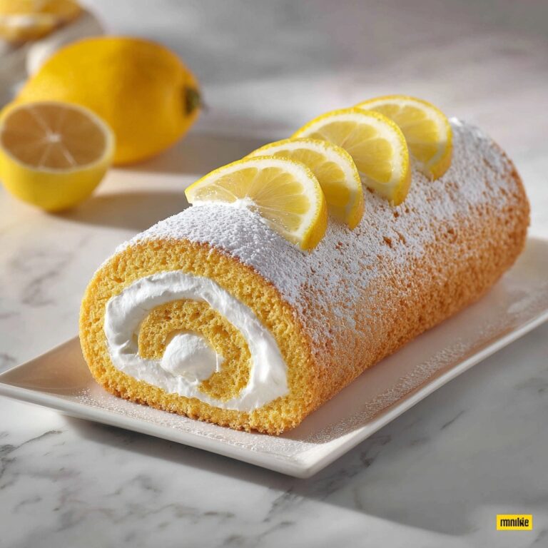 Velvet Lemon Cream Roll Cake Recipe