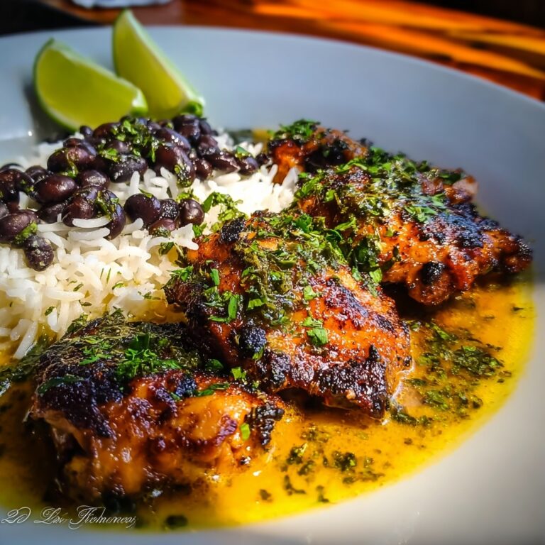 Cilantro Orange Chicken with Rice and Beans Recipe