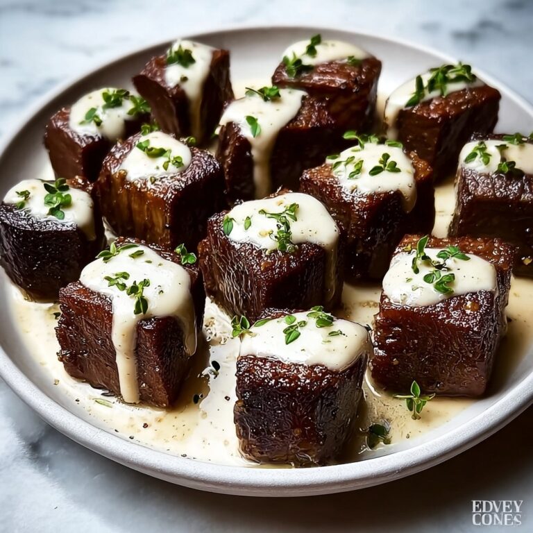 Garlic Butter Steak Bites with Parmesan Cream Sauce Recipe