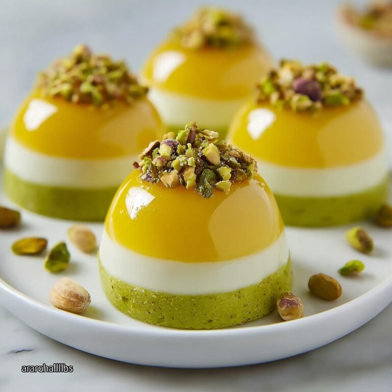 Pistachio & Meyer Lemon Mousse Cakes Recipe