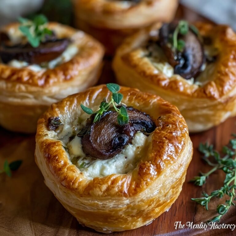 Mini Mushroom and Gruyère Pot Pies with Thyme Recipe
