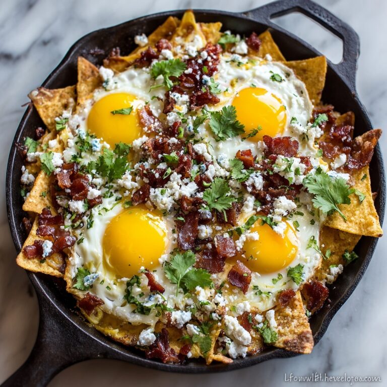 Creamy Baked Chilaquiles with Bacon, Eggs, and Cheese Recipe