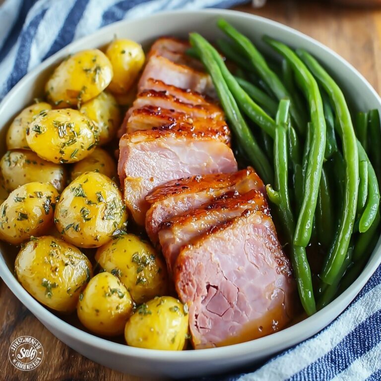 Crockpot Ham, Green Beans, and Potatoes Recipe