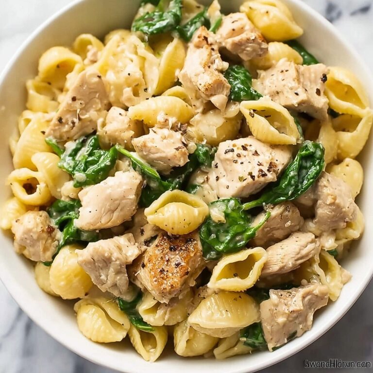 Lemon Pepper Chicken and Spinach Pasta in Creamy Parmesan Sauce Recipe