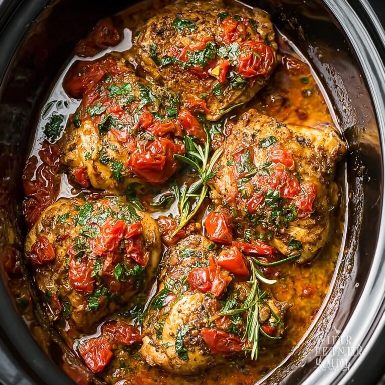 Slow Cooker Tuscan Chicken Thighs Recipe